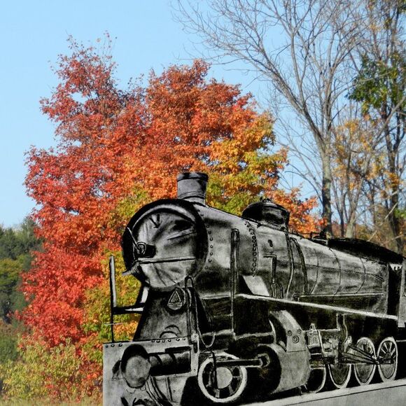 Hand Crafted Train Engine Locomotive Pencil Drawing Framed 8x10" - Picture 4 of 6